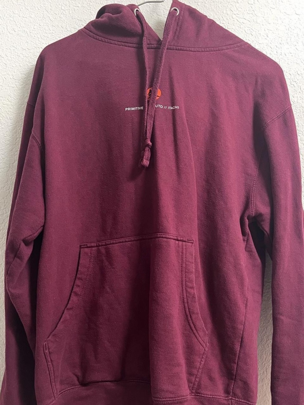 ࿋ Primitive x Naruto Shippuden Crows Burgundy Hoodie ࿋